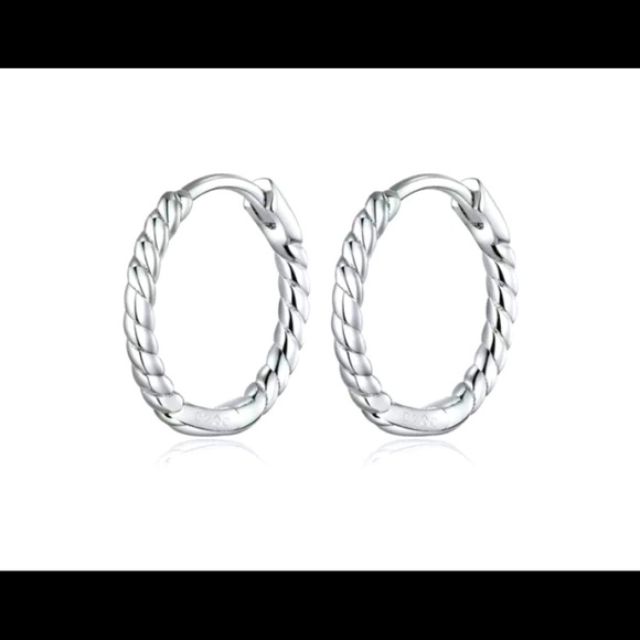 New! 925 Silver Infinity Hoop Earrings! - Picture 2 of 4